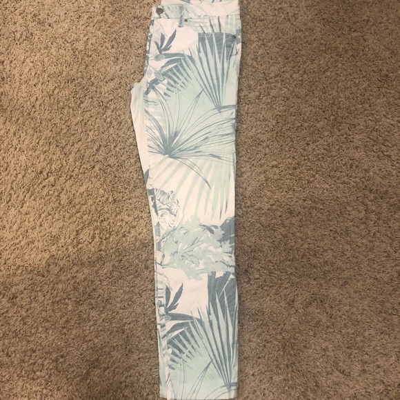 ❤️ Cropped Floral Jeans Size 28r - Picture 3 of 3